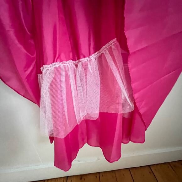 Girls Hot Pink Tulle Party Dress Sz 12 Flower Girl Prom Pageant Formal Princess - Picture 8 of 11